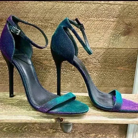 Brian Atwood Iridescent Heels Size 8.5 heel height 4 - Picture 1 of 9